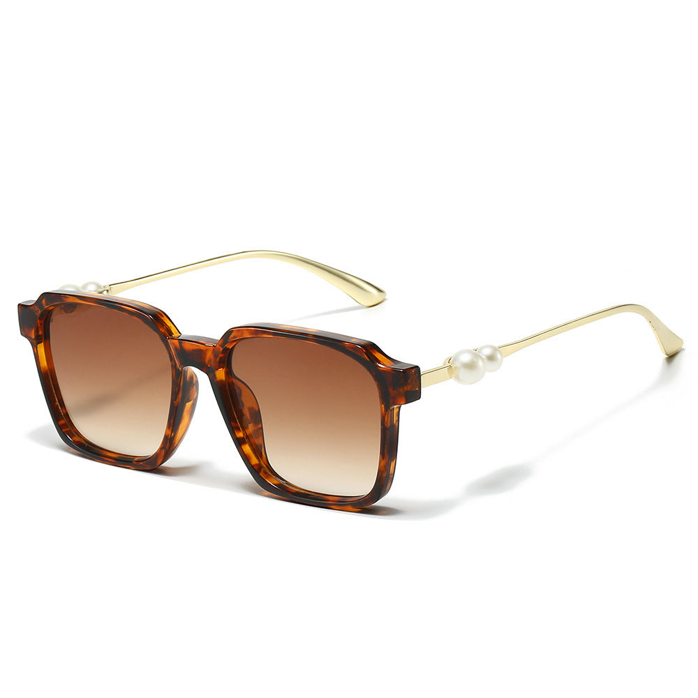 Chic Square Frame Sunglasses with Pearl Accents Kalsten