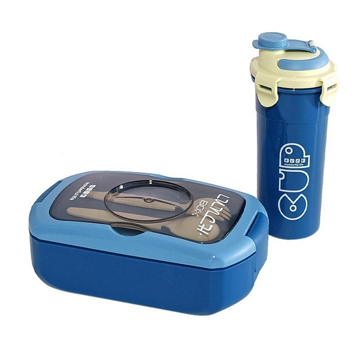 Portable Lunch Box with Integrated Water Bottle