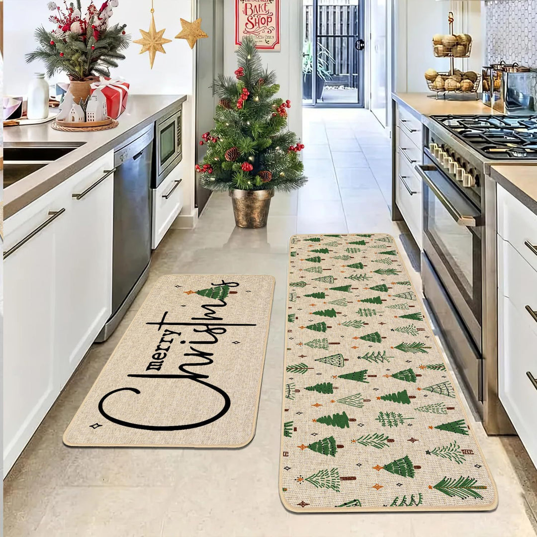 Festive Holiday Kitchen Runner Mat Kalsten