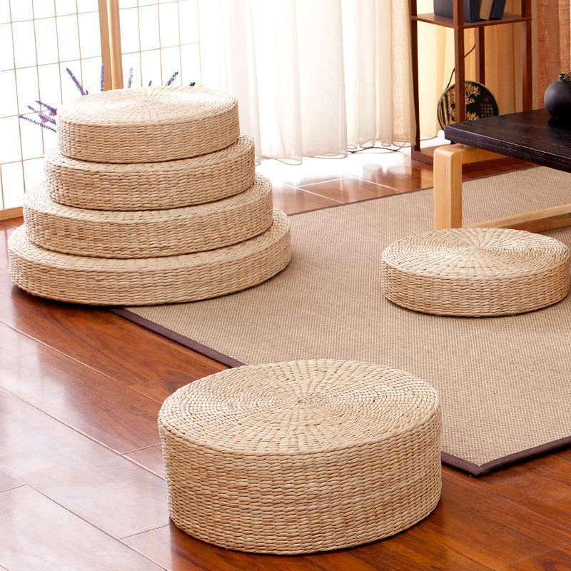 Handwoven Pouf in Boho Style Kalsten