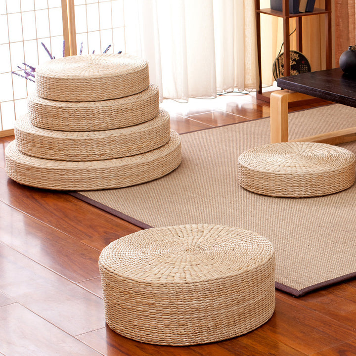 Handwoven Pouf in Boho Style Kalsten