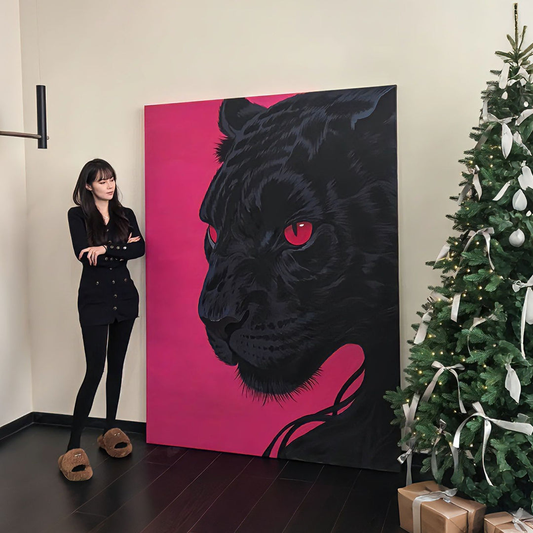 Panther-Themed Canvas Wall Art
