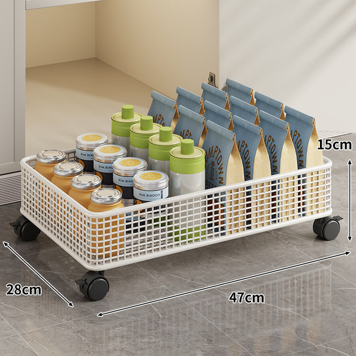 Under-Cabinet Mesh Rolling Storage Basket