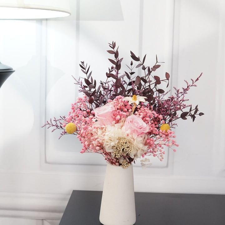 Artificial Floral Arrangement with Decorative Vase