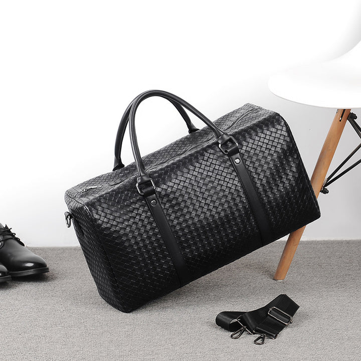 Premium Woven Leather Duffel Bag Kalsten