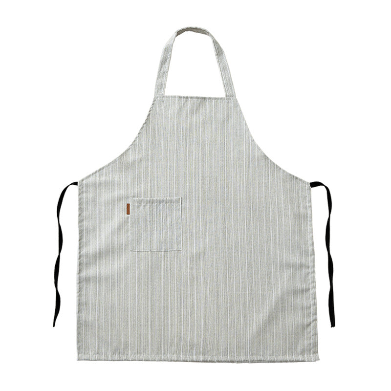 Cotton-linen cooking apron with pocket and adjustable neck strap Kalsten