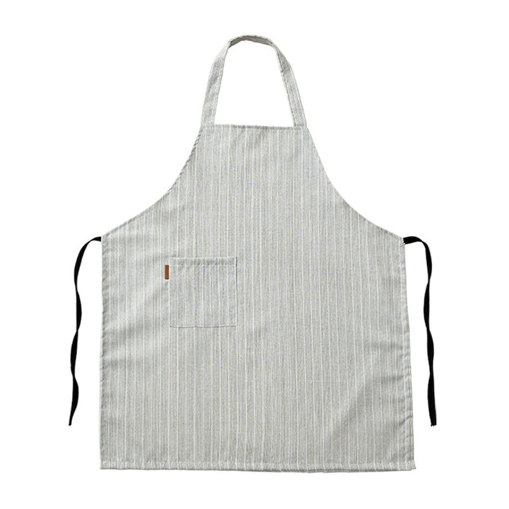 Cotton-linen cooking apron with pocket and adjustable neck strap Kalsten