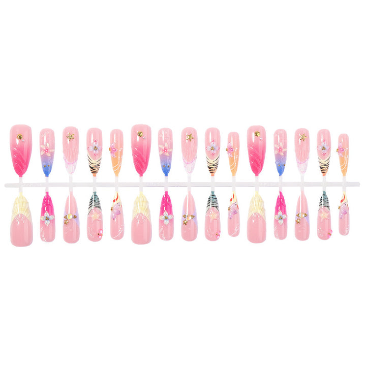 Art nail set with floral and glamorous designs Kalsten