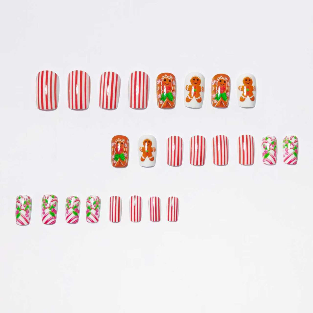 Festive Holiday Gingerbread Nail Art Kalsten