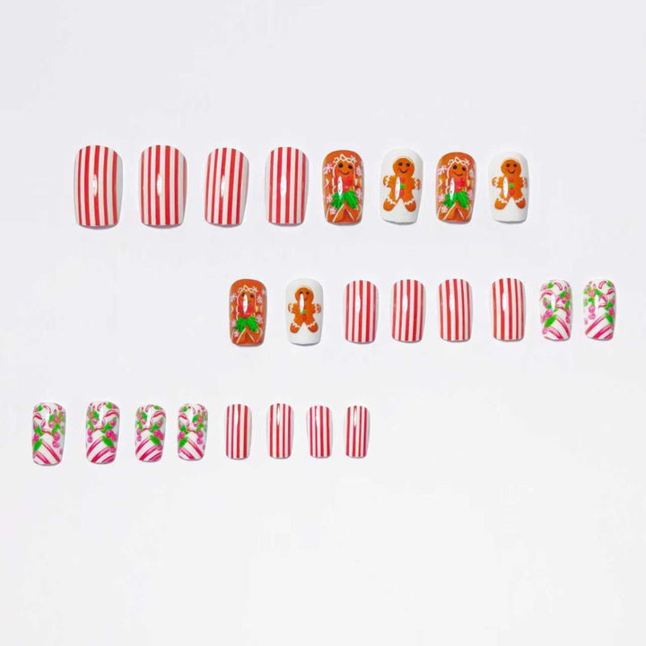 Festive Holiday Gingerbread Nail Art Kalsten