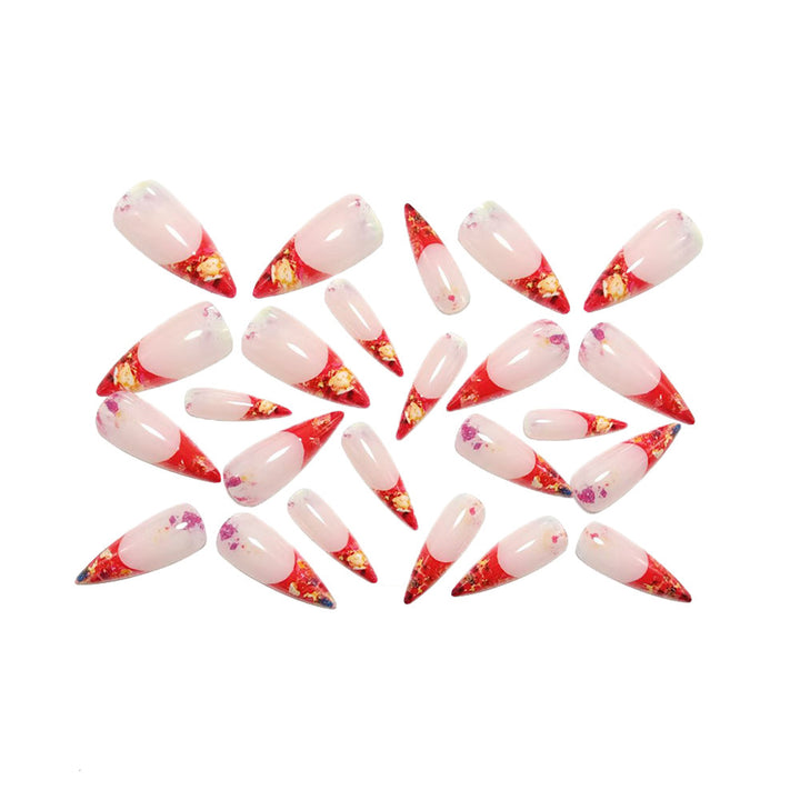 Artistic Nail Tips with Glitter and Ombre Effect Kalsten