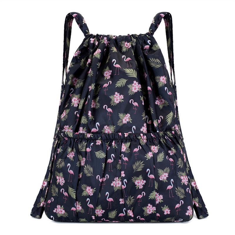 Floral Print Drawstring Backpack Kalsten