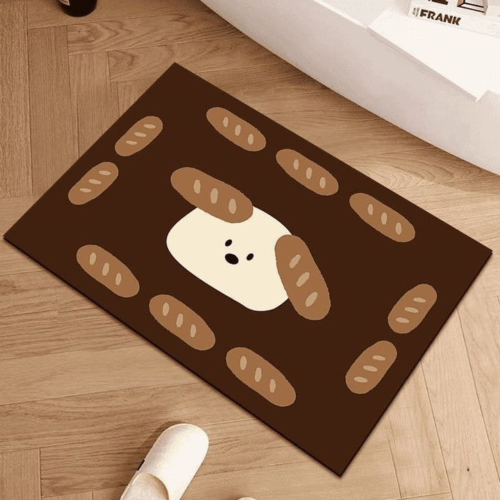 Cute Dog-Themed Indoor Bath Mat
