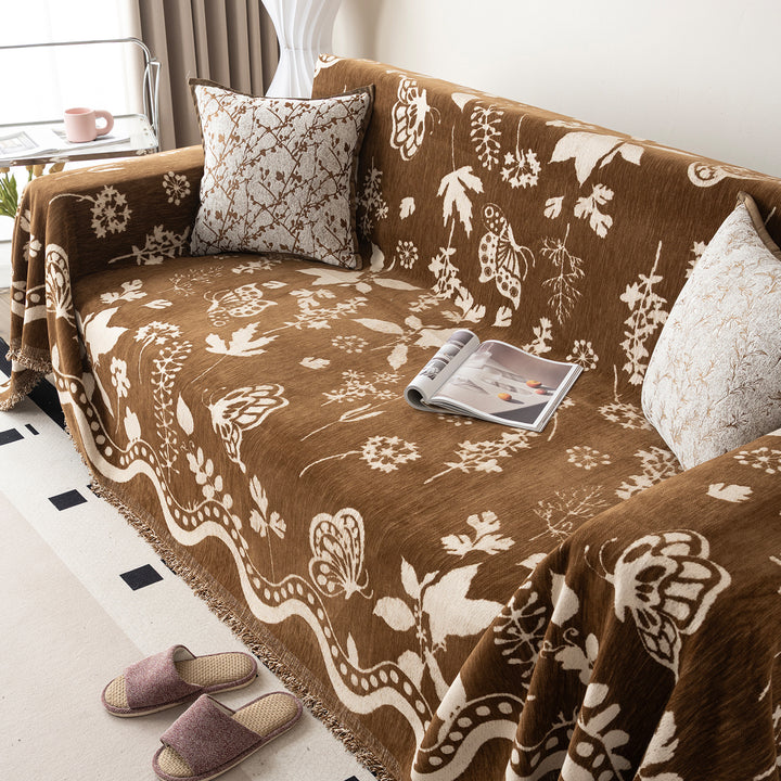 Flower Pattern Couch Blanket Covers