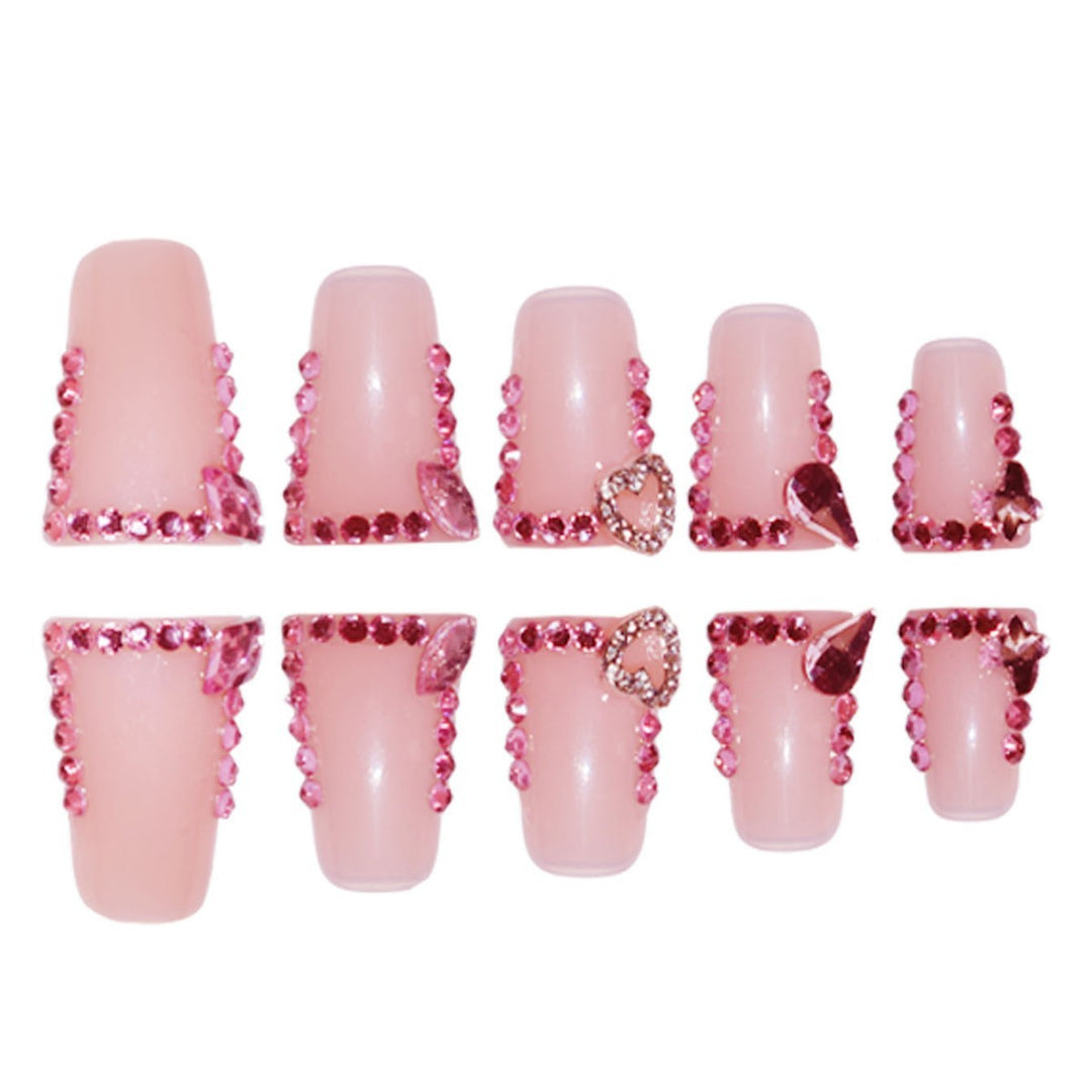 Elegant Rhinestone Embellished Press-On Nails Kalsten