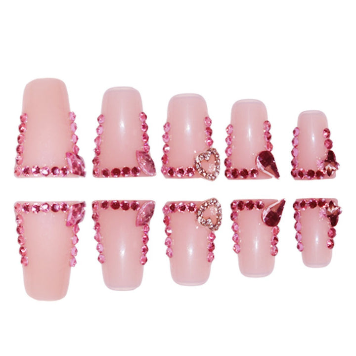 Elegant Rhinestone Embellished Press-On Nails Kalsten