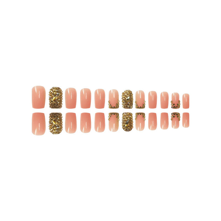 Glamorous Rhinestone Accented Press-On Nails Kalsten