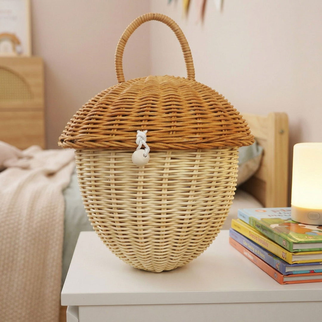 Storage basket with lid Kalsten