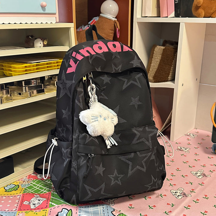 Star-Print Casual Backpack