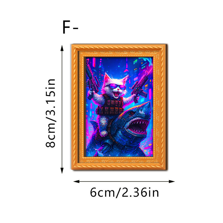 Decorative cat art with futuristic design Kalsten