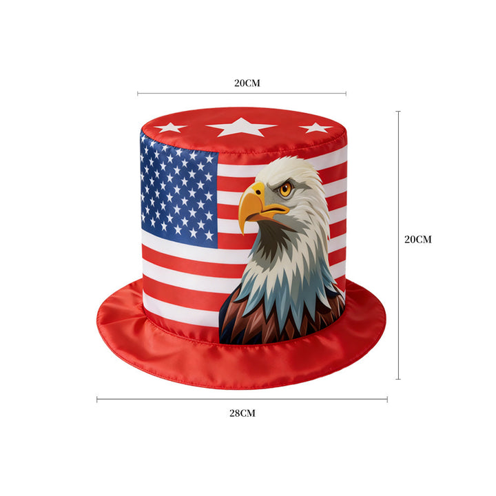Independence Day Patriotic Novelty Tall Foam Top Hat with Inner Sweatband Kalsten