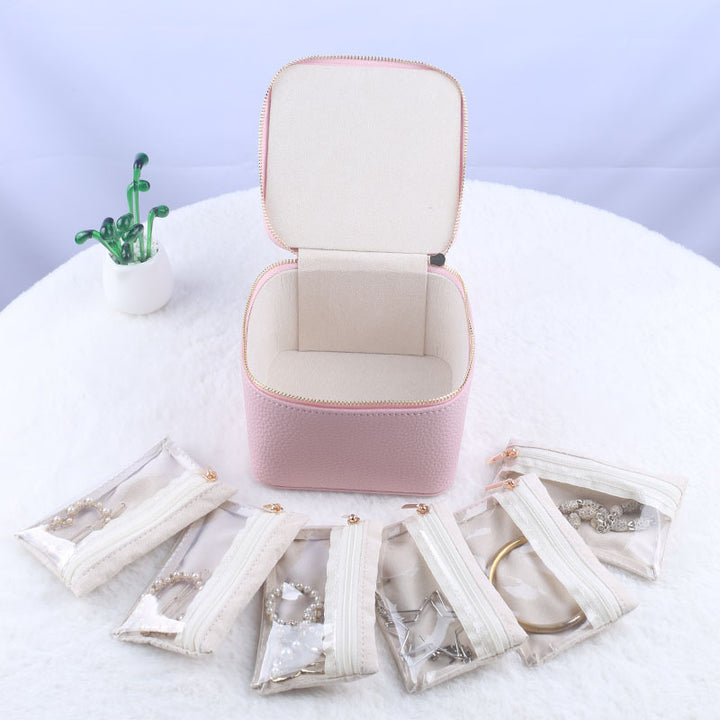 Cosmetic organizer handbag with transparent compartments Kalsten