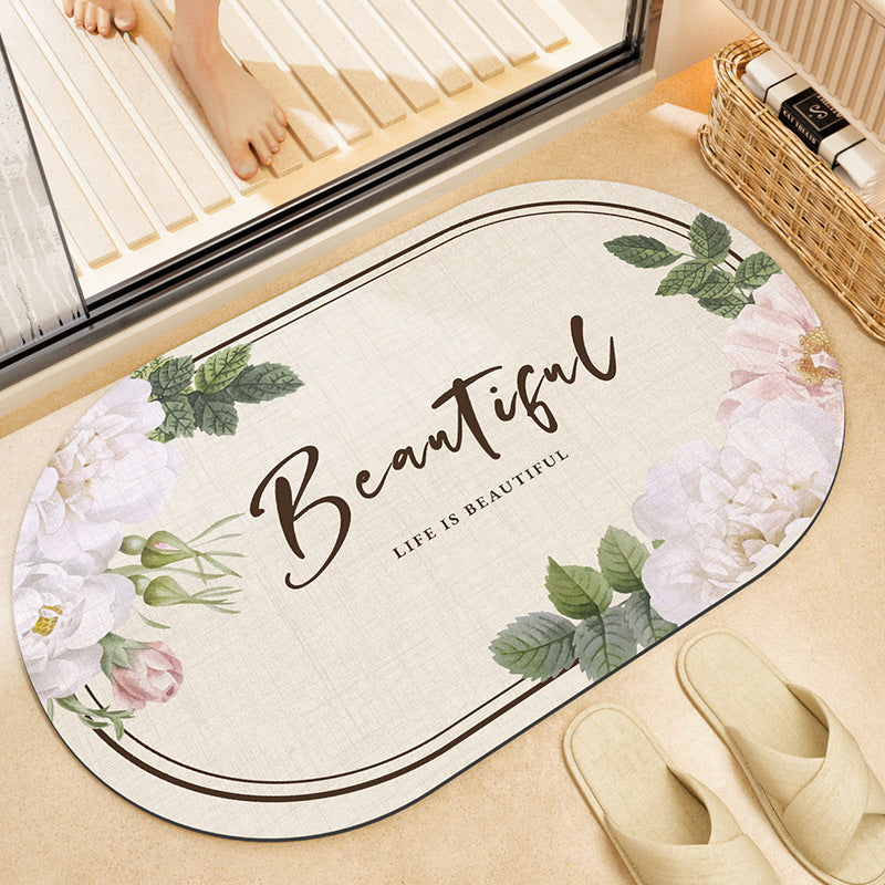 Stylish Floral Bath Mat