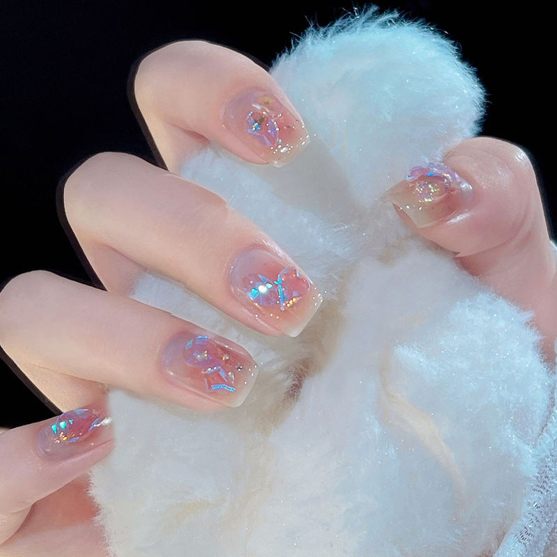 Press-On Nail Design Set with Artistic Holographic Elements Kalsten