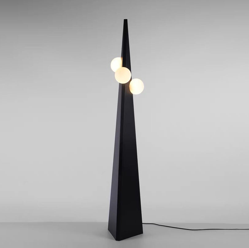 Artistic Triangular Floor Lamp with Geometric Design