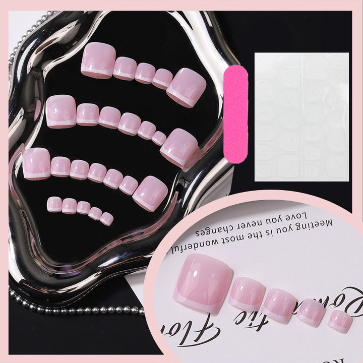 Stylish French Tip Press-On Nails Kalsten
