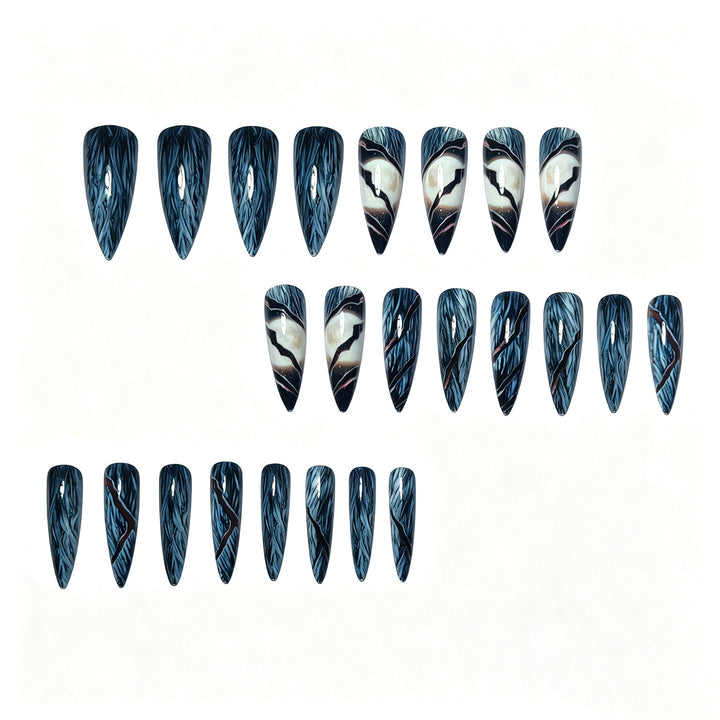 Artificial Nails in Futuristic Moon Design Kalsten
