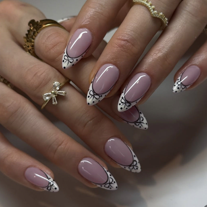 Artistic Stiletto Nails with Elegant Floral Design Kalsten