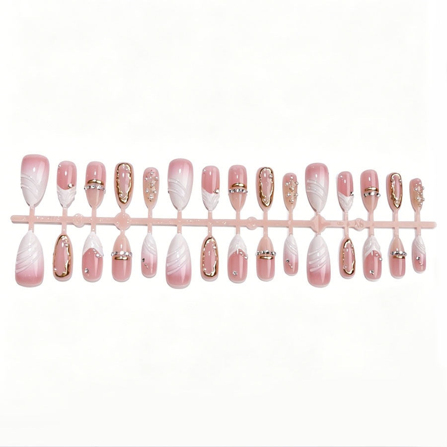 Elegant artificial nail set with delicate 3D details Kalsten