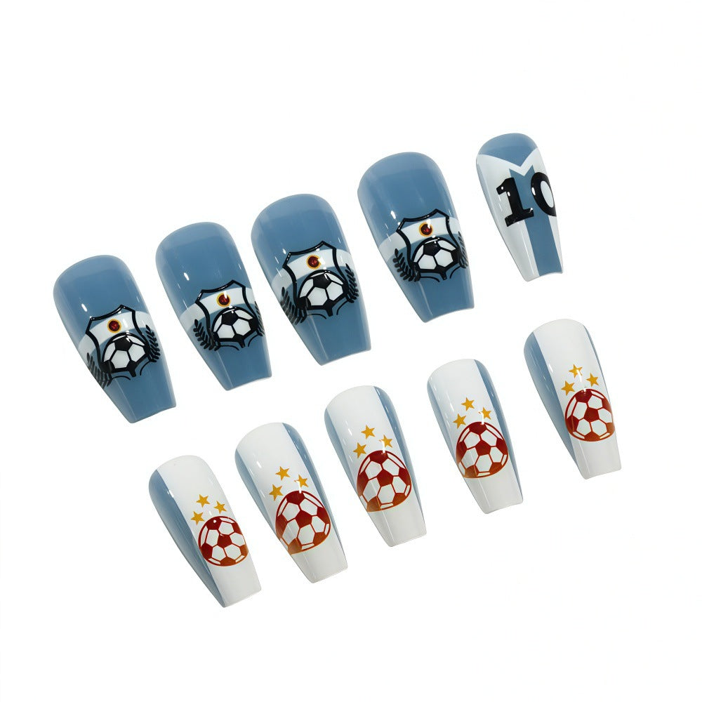Football motif art nails Kalsten