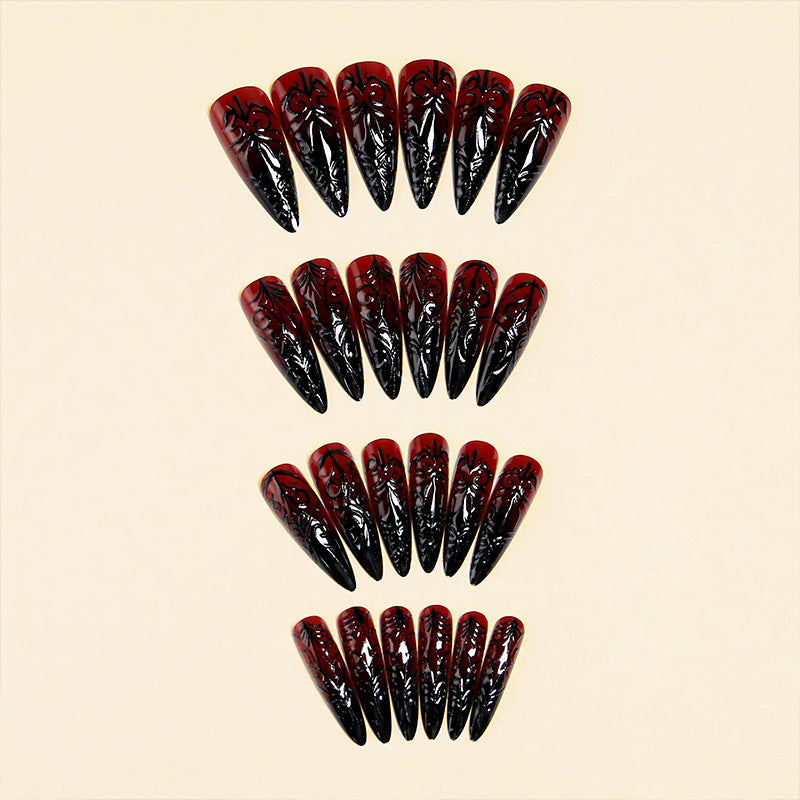 Artificial nails with elegant gothic pattern Kalsten