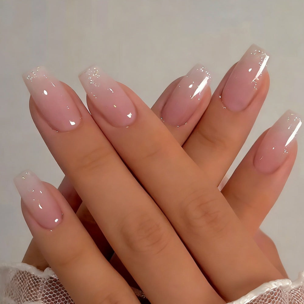 Glossy Gradient Tip Press-On Nails Kalsten