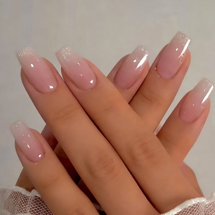 Glossy Gradient Tip Press-On Nails Kalsten