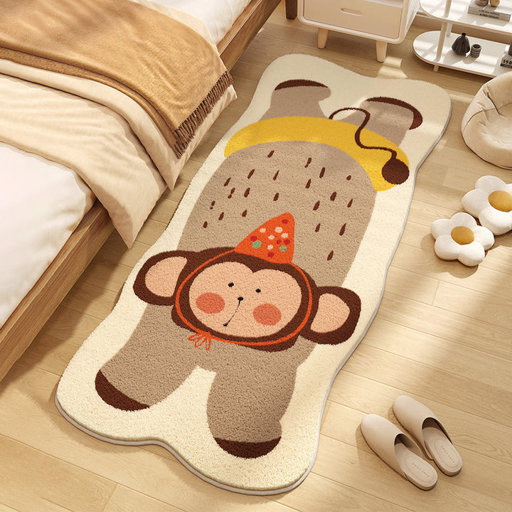 Cute Animal-Themed Plush Floor Mat