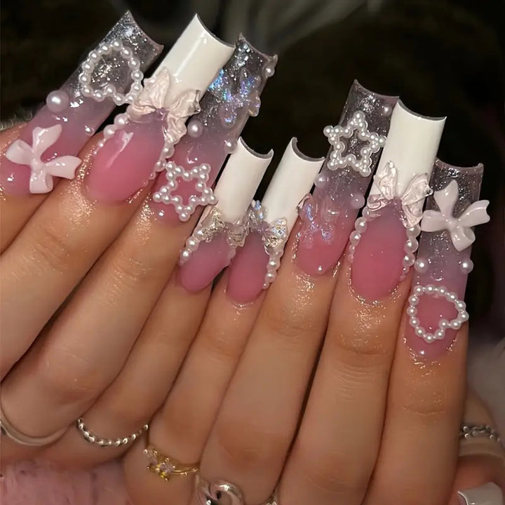 Decorative 3D Press-On Nail Set Kalsten