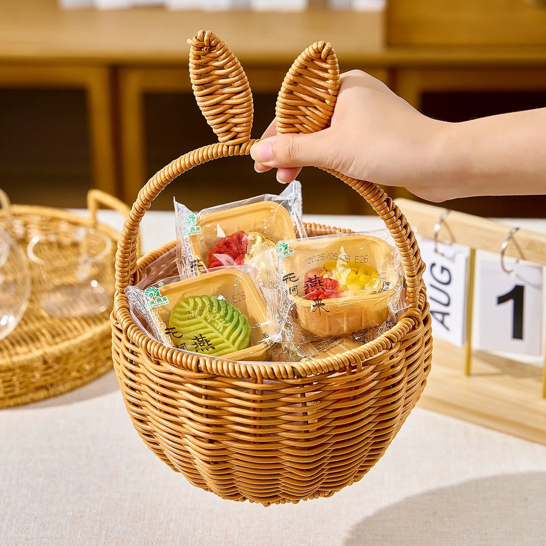 Decorative Bunny Ears Woven Basket Kalsten