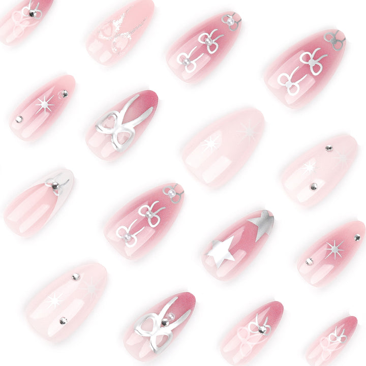 Artful nail extensions with elegant 3D embellishments Kalsten