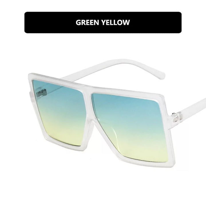 Women modern oversized sunglasses with transparent frame and stylish lenses Kalsten