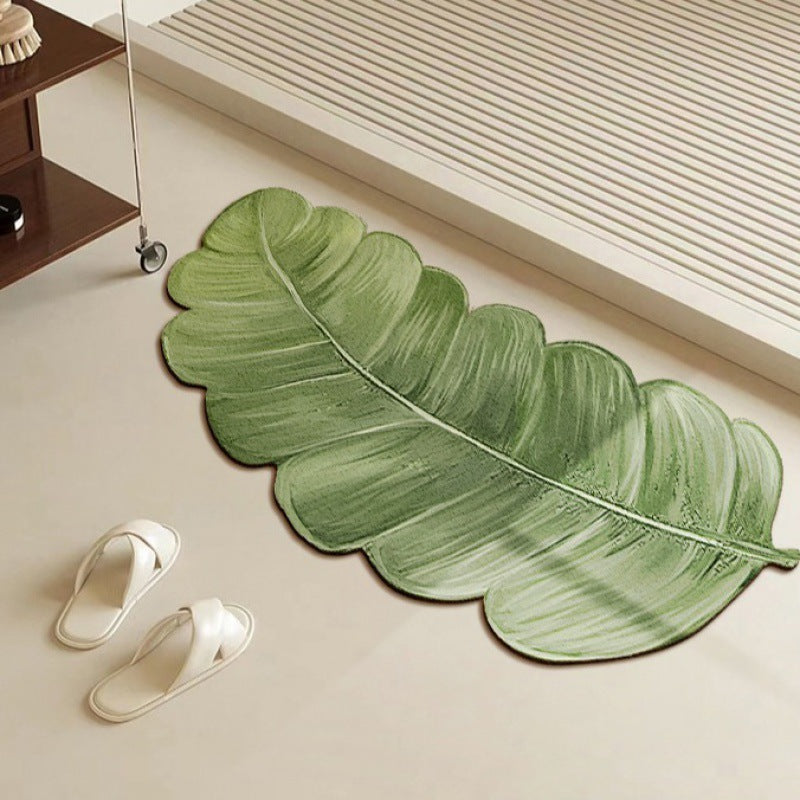 Leaf-Shaped Bathroom Mat