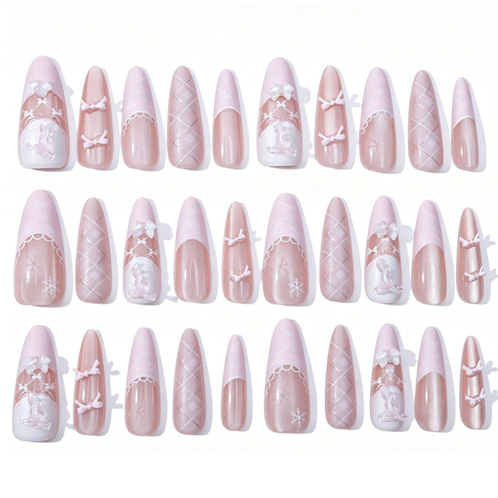 Elaborate Bow Decorative Press-On Nails Kalsten