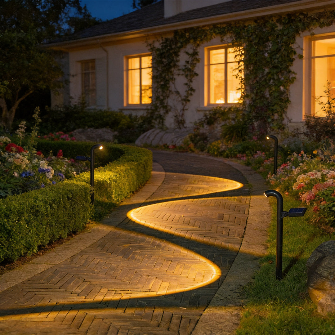 Solar Pathway Stake Lights With Ring Projection LED And High-Efficiency Solar Panel Kalsten