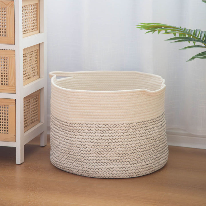 Modern storage basket with handles Kalsten