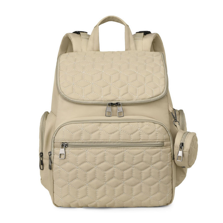 Versatile Quilted Multi-Pocket Backpack Kalsten