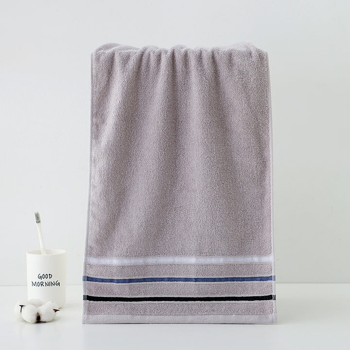 High-Quality Terry Bath Towel With Elegant Stripe Border Kalsten
