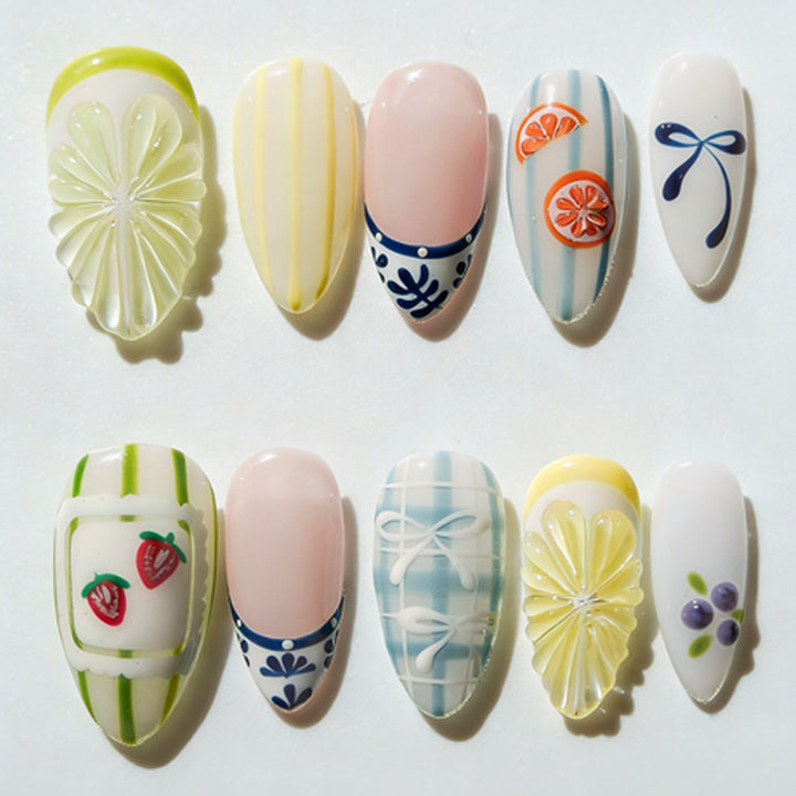 Artistic Press-On Nail Design Kalsten