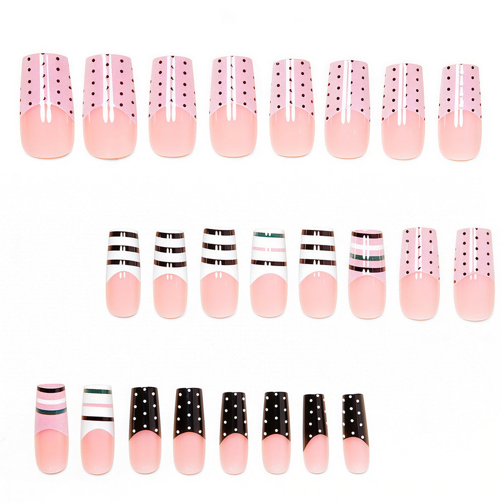 Decorative Long Press-On Nail Art Tips Kalsten